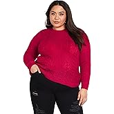 Avenue Womens Cable Knit Full Sleeves Sweater