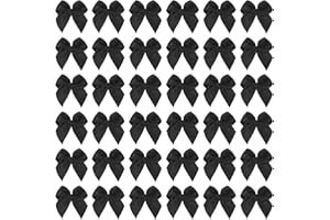 PATIKIL 1 Inch Mini Ribbon Bow 100 Pcs Satin Fabric Ribbon Flower Bows Appliques for DIY Craft Sewing Wedding Party Decoratio