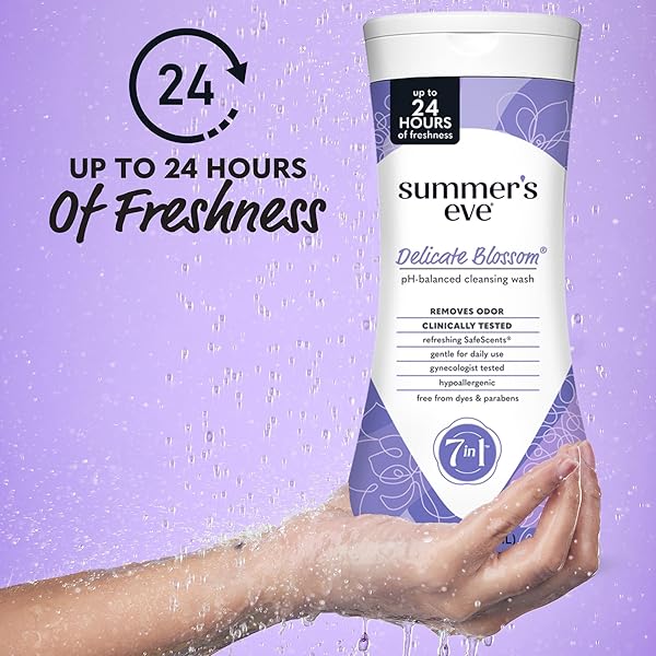 SUMMER’S EVE DELICATE BLOSSOM DAILY REFRESHING ALL OVER FEMININE BODY WASH, REMOVES ODOR, FEMININE WASH PH BALANCED, 15 FL OZ