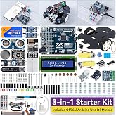 SunFounder 3-in-1 Super Starter Kit with Original Arduino Uno R4 Minima, IoT&amp;Smart Car Projects, ESP8266 WiFi, 50+ Step-by-Step Tutorials for Beginners to Engineers, RoHS Compliant