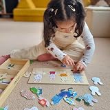 Jaques of London Safe Wooden Puzzle Rabbit Family Dress Up 72 outfits UKCA view 5