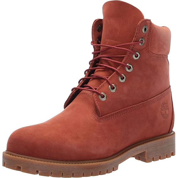 Amazon.com: Timberland 男款Heritage 6 吋繫帶防水時尚靴, 勃艮
