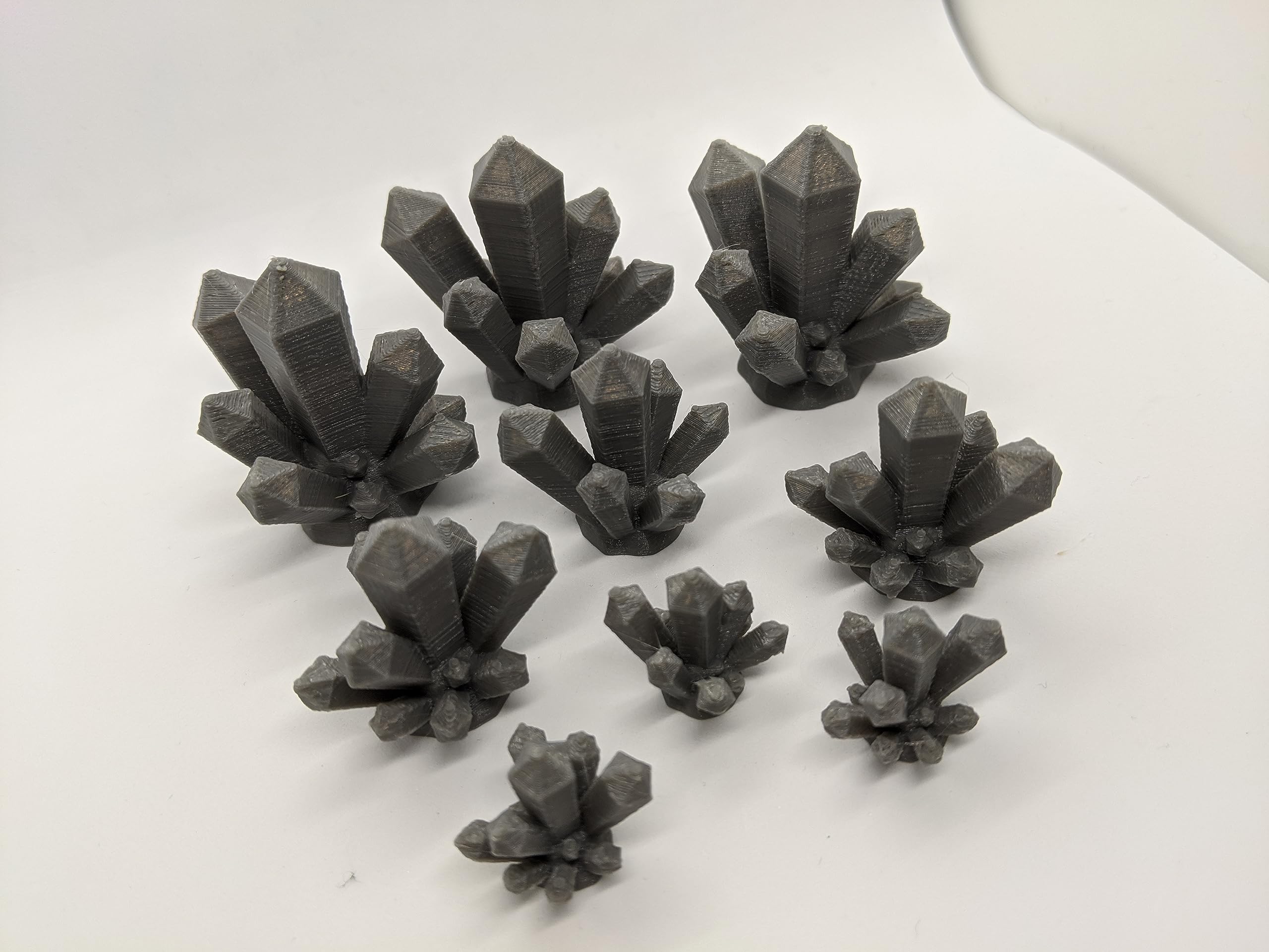 Crystals Pack Set | 28mm 1/56 Scale Miniature | RPG Tabletop Figure Landscape Modelling Wargaming Fantasy Diorama Wargames Model Scenery Terrain Scatter Roleplaying 3d Printed Paintable
