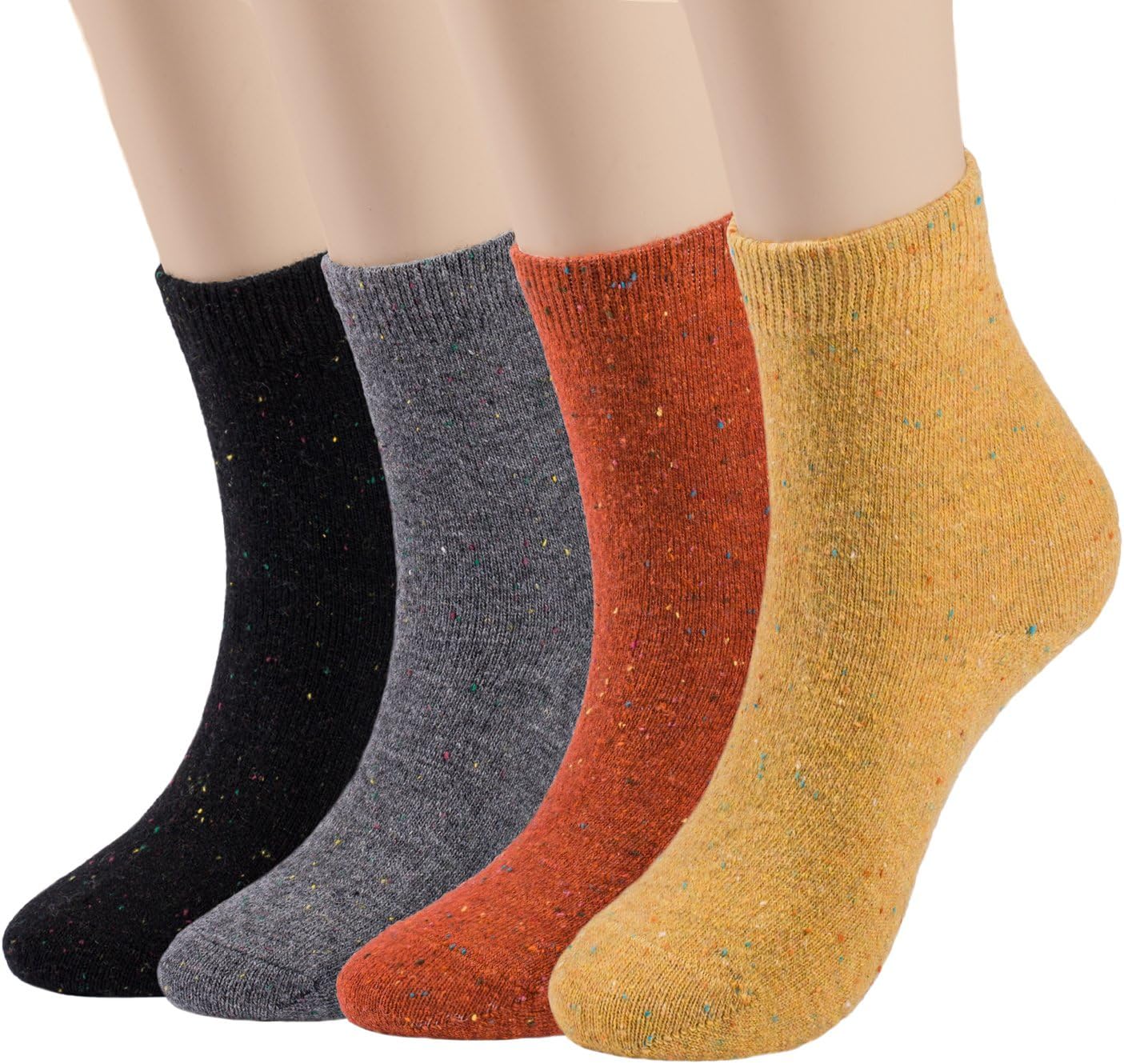 Eternities 4 Pack Women's Winter Knit Warm Thick Thermal Wool Crew Socks Casual