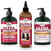 Difeel Ultra Growth 3-PC Set: Shampoo 12 oz, Conditioner 12 oz & Hair Oil 8 oz