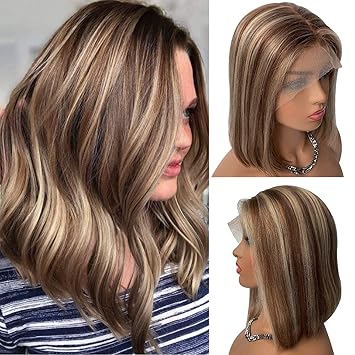 Amazon Com Chestnut Brown Wigs For White Women Human Hair Lace