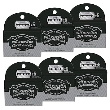 Amazon Com Wilkinson Sword Double Edge Razor Blades Refills 5 Count Pack Of 6 Beauty