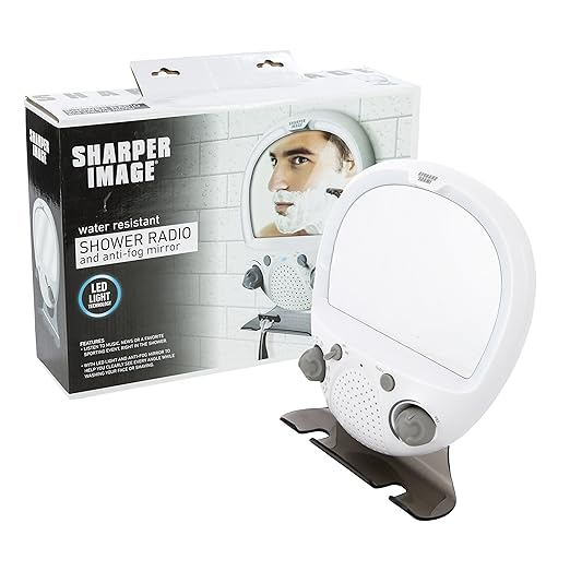 Sharper Image LED Shower Mirror AM/FM Shower Radio Home