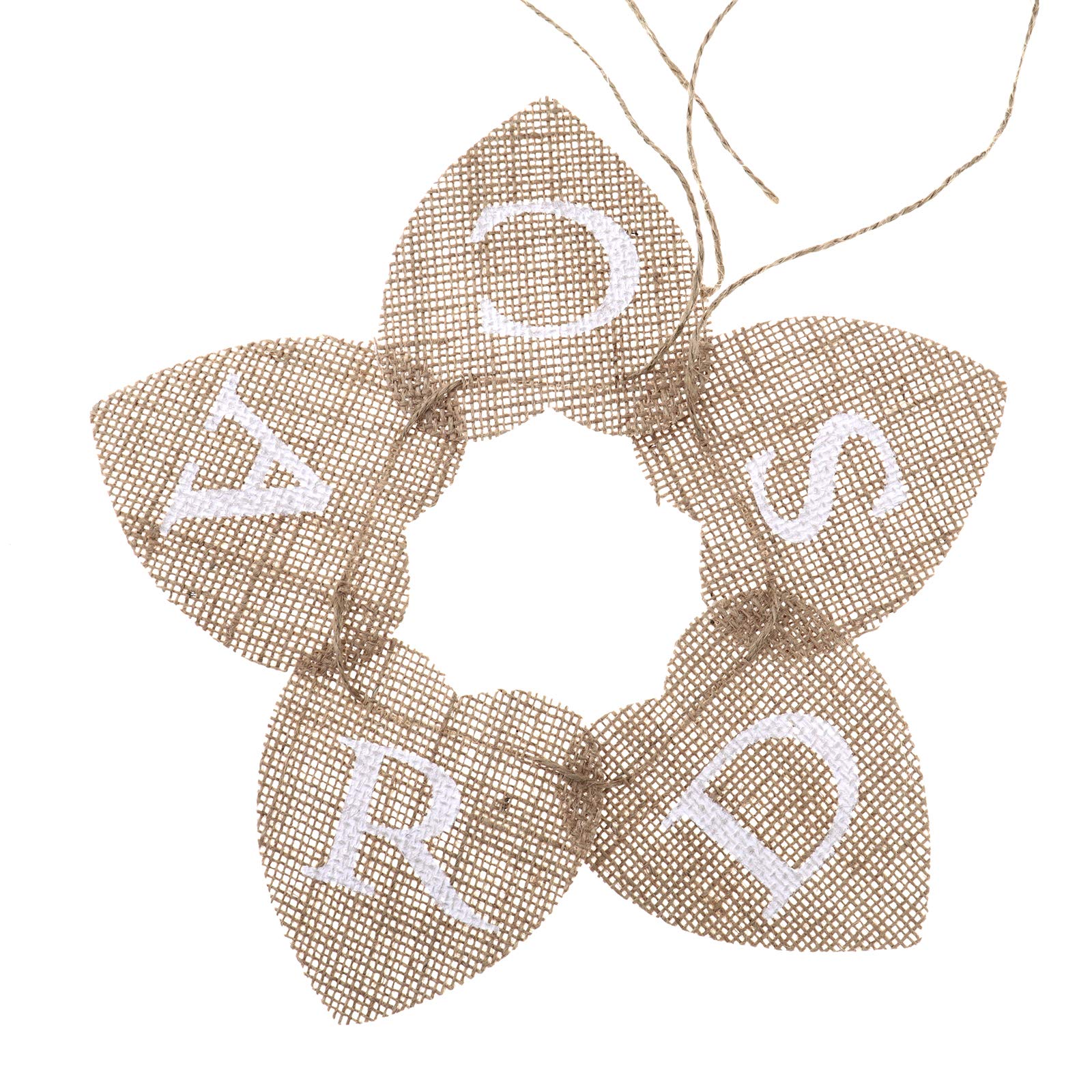 YINETTECH CARDS Letter Bunting Banner Burlap Hearts Hanging Sign For Wedding Rustic Party