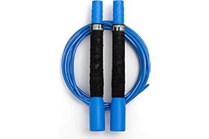 ELITESRS Fit Plus Pro Freestyle PVC Jump Rope for Tricks - Unbreakable 8" Long Handles with Non-Slip Grip Tape - Premium Adult Jump Ropes for Fitness - Lightweight Cardio Boxing Skipping Jump Rope