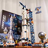 Space Rocket Building Kit, 1065 Pcs Aerospace STEM Model Toy for Kids