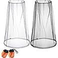 2 Pack Mosquito Head Mesh Net Face Mesh Net Mosquito Head Protecting for Outdoor Hiking Camping Climbing Walking Fly Insects