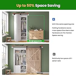 SMARTSTANDARD 72" Bifold Sliding Barn Door Hardware
