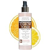 Advanced Clinicals Vitamin C Glow Facial Mist Toner For Face W/ Rosewater, Ferulic Acid, &amp; Peptides. Vitamin C Antioxidant Moisturizer Face Mist Provides Instant Skin Hydration, Non-Greasy, 8 Fl Oz