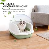 Vivo Technologies Cat Litter Tray Box Open Top with Detachable Rim 48x40x20cm view 3