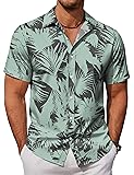 COOFANDY Mens Floral Button Down Shirt Hawaiian