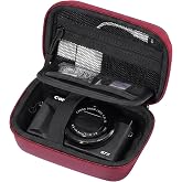 ProCase Hard Shell Digital Camera Case for Canon G7X Mark III -Burgundy | Compact Small Cameras Travel Carrying Storage Bag for Sony Cybershot, PowerShot SX740, Ricoh GR III, Kodak Pixpro