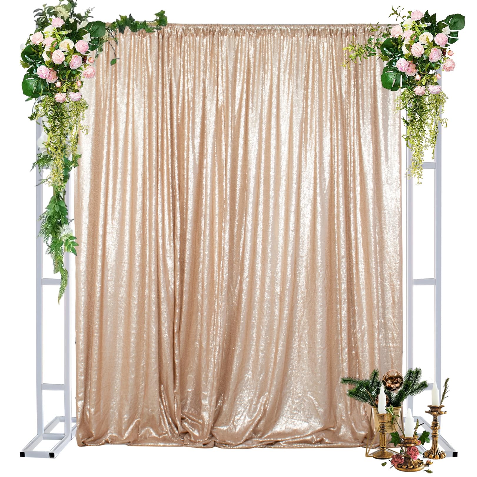 DUOBAO Sequin Backdrop 4x7Ft