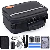 BOYISTARG Large Storage Bag Set with 10 Accessories, Premium Travel Storage Case with Combination Lock, Great Gift for Men,Black