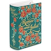 Steel Mill & Co Original Large Book-Shaped Decorative Vase, Ceramic Vases for Home Decor, Romantic Bookshelf Decor, Unique Vase for Book Lovers, Romeo and Juliet