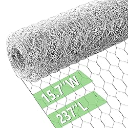 Chicken Wire 15.7 in x 237 in Poultry Wire Netting