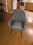 Roundhill Furniture Tuchico Poltrona In Tessuto Con Schienale Alto – Design Contemporaneo, Gambe In Legno