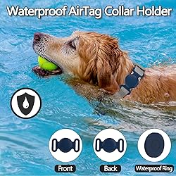 Waterproof Airtag Dog Collar Holder Compatible with