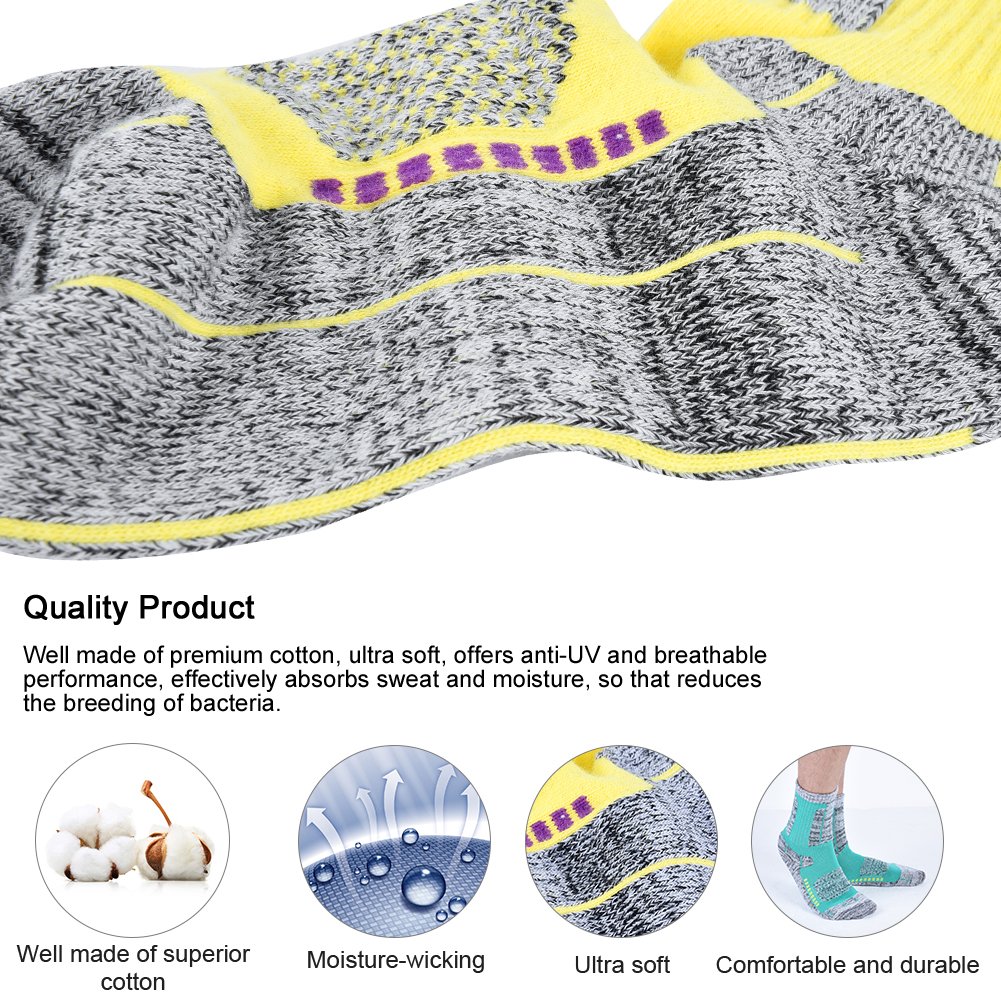 Men Outdoor Sports Hiking Socks Winter Thick Cotton Crew Socks for Cold Weather 3 Pack