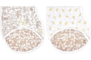 aden + anais Silky Soft Bamboo Viscose Burpy Bib – Multi-Use, Absorbent 4-Layer Burp Cloth and Full-Coverage Snap-Closure Bab