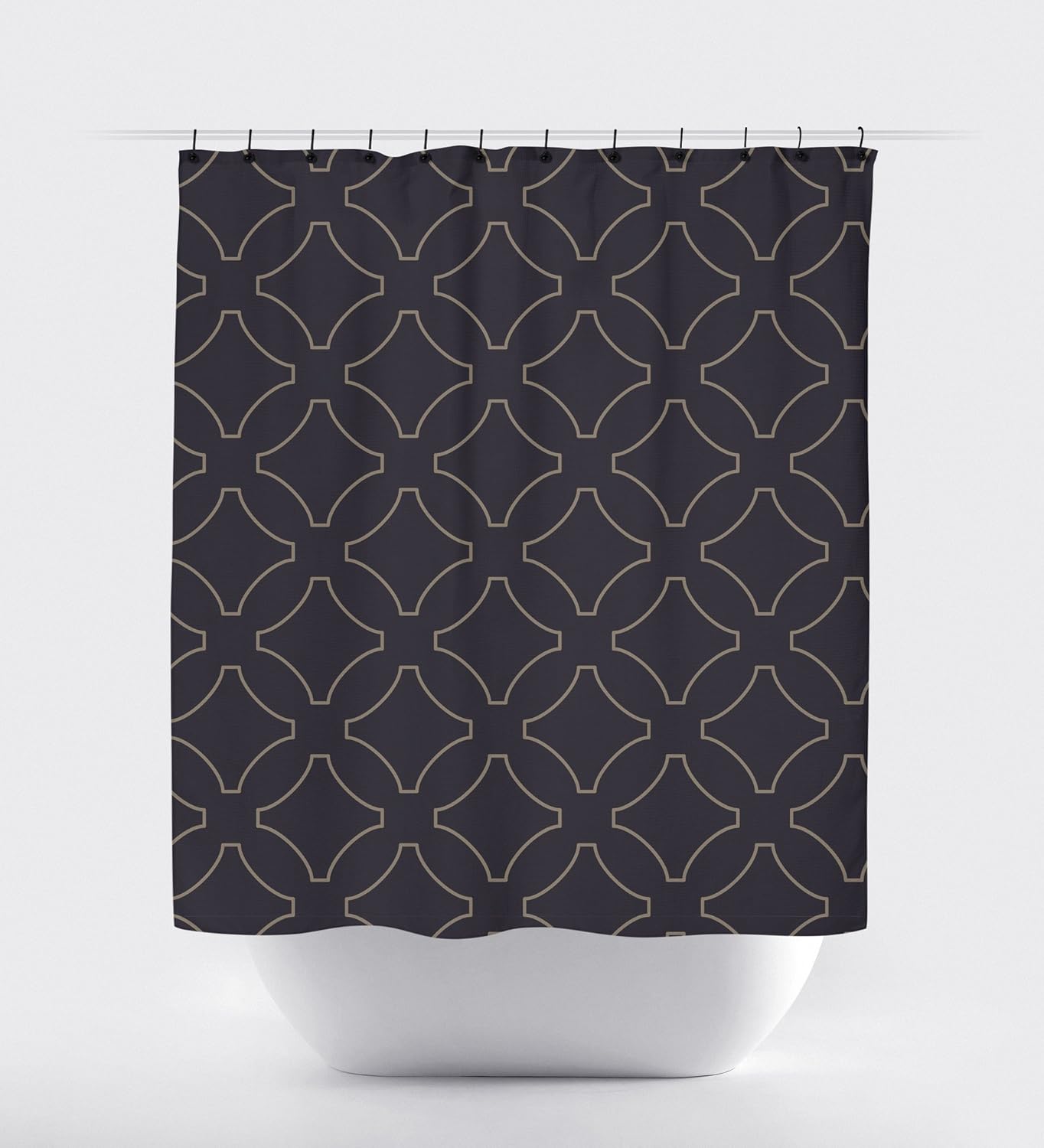 Charcoal Geometric Shower Curtain 71x74in (Standard) Home