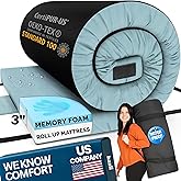 Matrix Cell Memory Foam Camping Mattress Pad, Roll Up Mattress Floor Mattress for Adults, Camping Bed Roll, Sleeping Mat, Cot