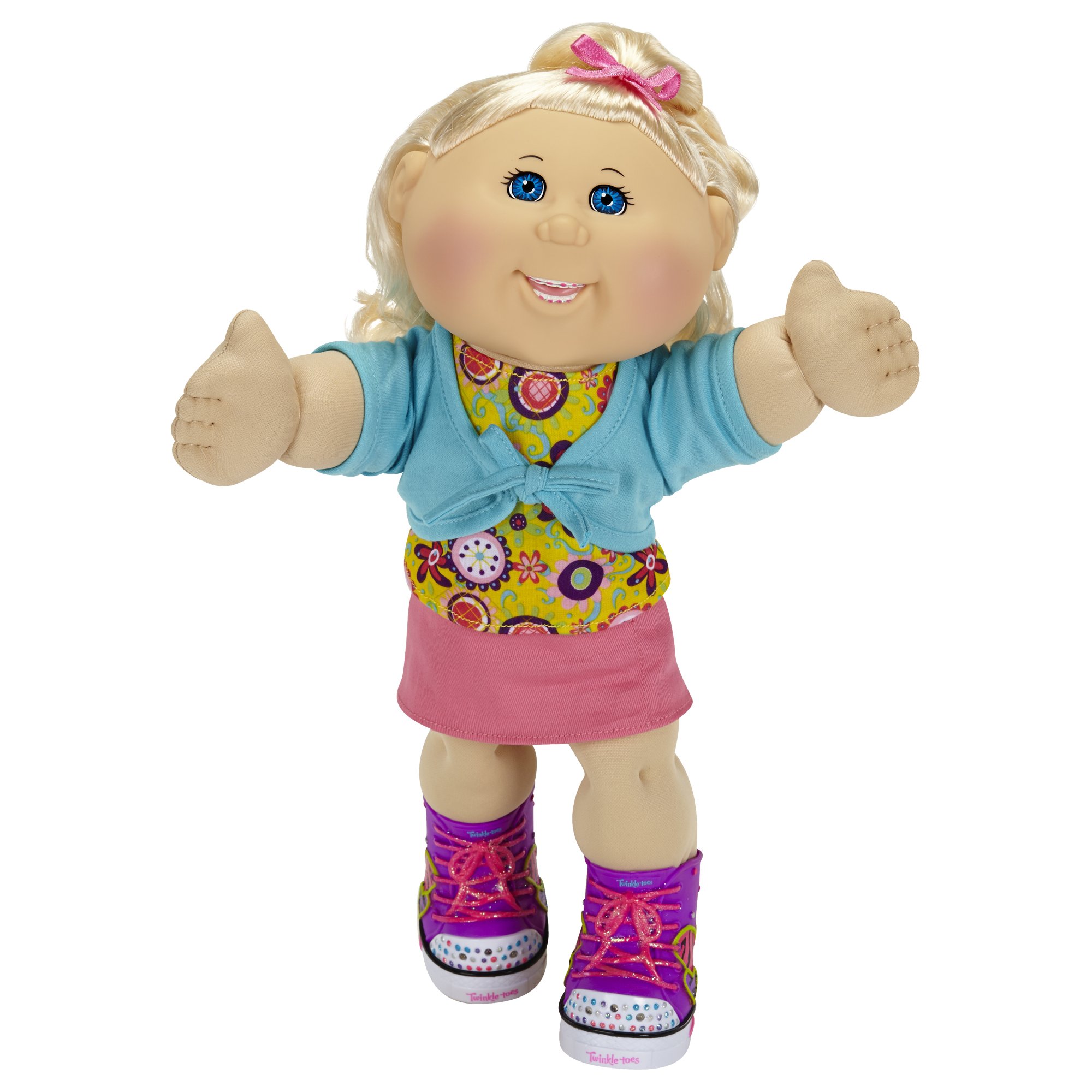 cabbage patch kid blonde hair blue eyes