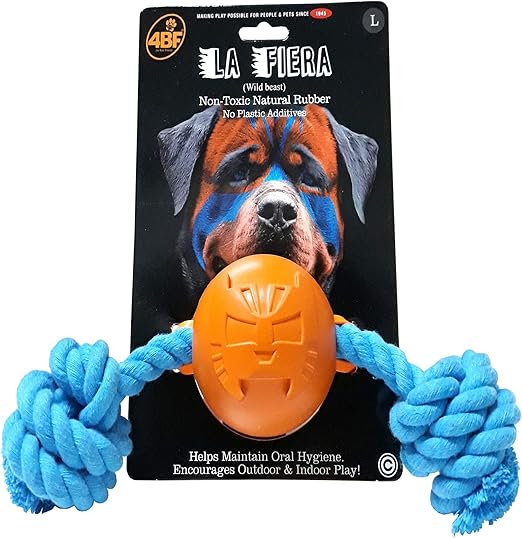 dog toy ball with rope