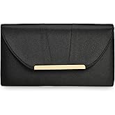 CHARMING TAILOR Elegant Pleated Satin Clutch for Women – Wedding Party Purse, Bridal Evening Bag for Black-Tie Events