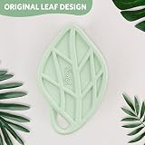 Sndyi Silicone Body Scrubber Leaf Shaped Gentle Exfoliating Green view 6