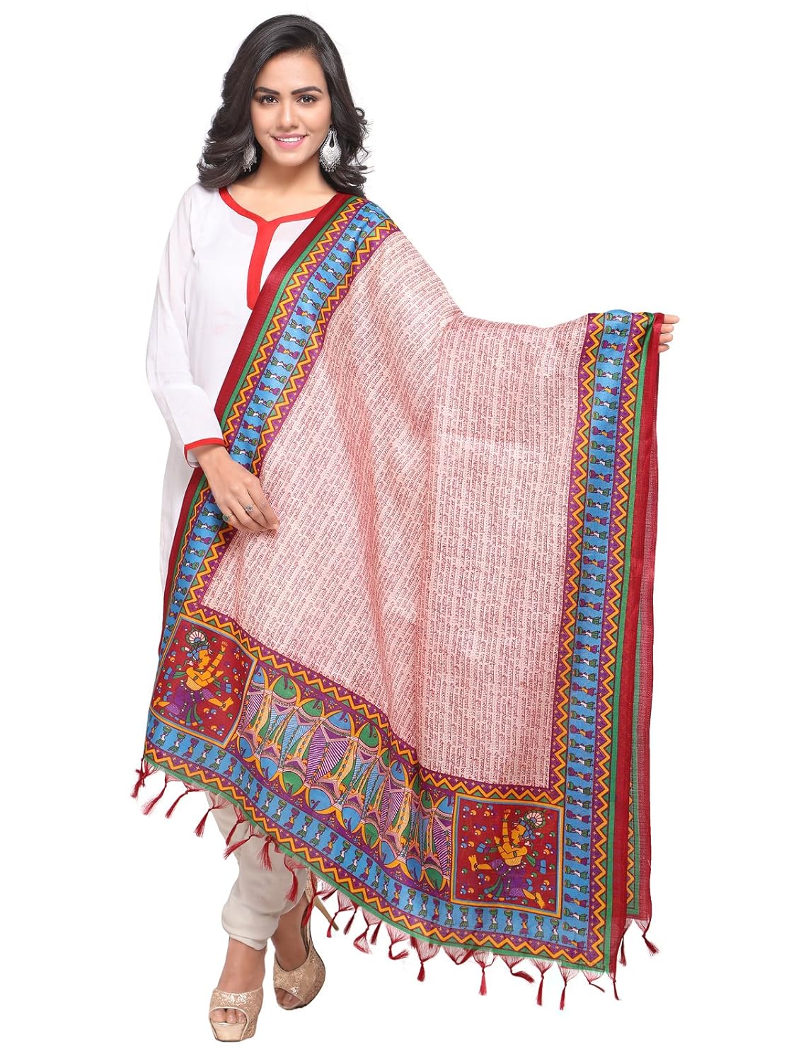 kanchnar women's bhagalpuri silk paisley printed dupatta
