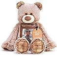 DEMDACO Here to Hug Photo Natural Brown 12 inch Plush Polyester Stuffed Animal Bear
