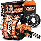 AUTOBOTS Soft Shackle (2PK) 3/4in X 24in Soft Shackle Recovery Kit 66200lbs Max Break Strength + 1 Snatch Recovery Ring Tow Shackles for UTV,ATV,Trucks,Off-Road Vehicles