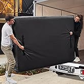 Mattress Bags for Moving, BETU Mattress Protector Waterproof Mattress Cover Queen Size Storage Bags with 8 Heavy-Duty Handles and Zipper for Bed Extra Thick Large Reusable (82"x62"x15" Black)