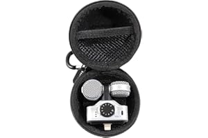 CASEMATIX Clip-on Phone Microphones Travel Case Compatible with Zoom iQ7, iQ6, Mounted Zoom XYH5 Stereo Microphone Capsule an