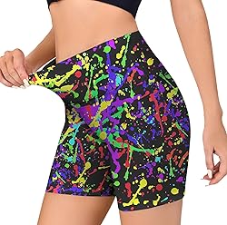 LARSD 80s Retro Biker Shorts Women 90s High Waisted