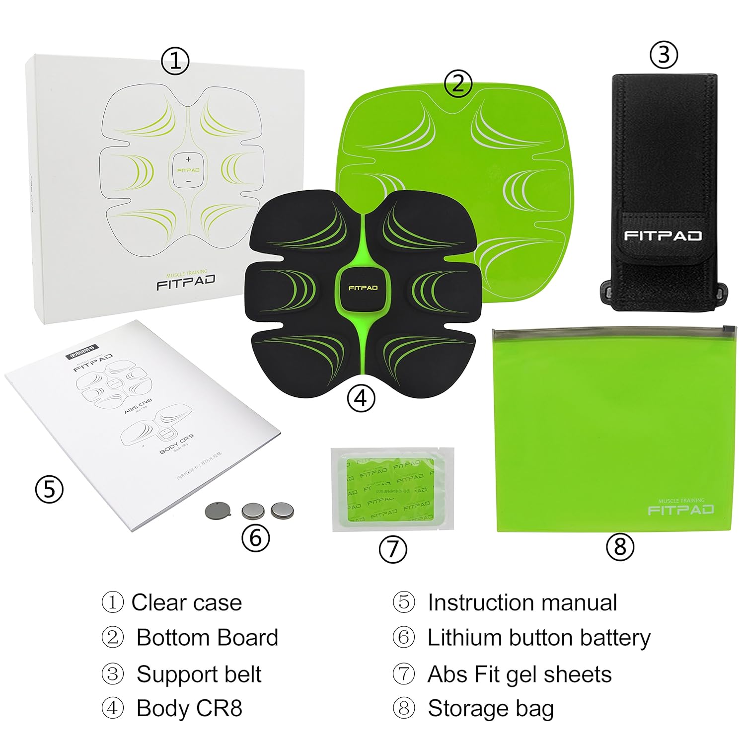 Echoss FITPAD Abdominal Trainer Body Toner Arms Tricep Toning Automatic  Muscle Fitness Training Equipment, Light Wearable Individuation Gym Workout  Home ...