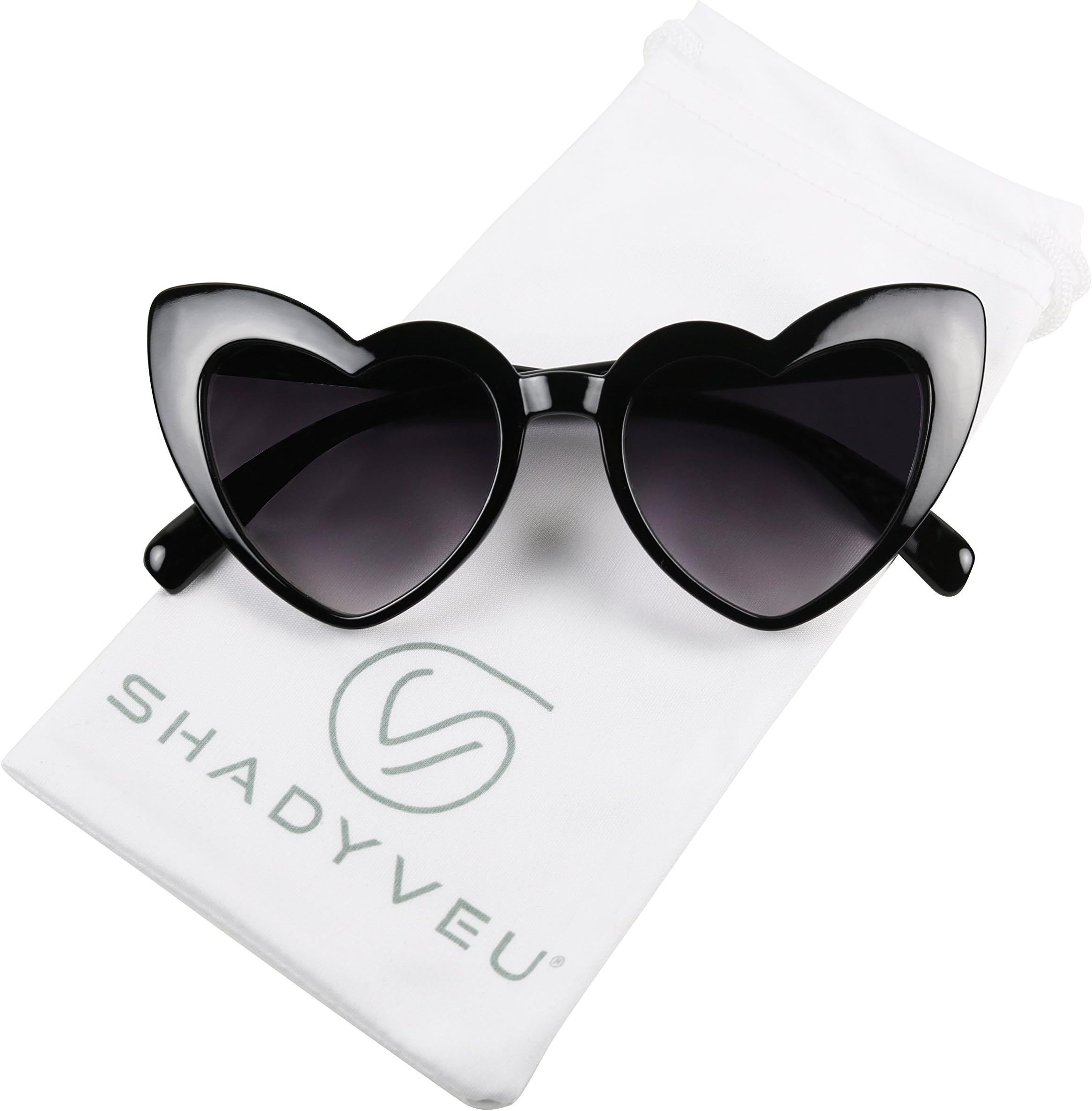 ShadyVEUOversized Colorful Narrow Cat Eye Love Heart Shaped UV400 2-4 Years Kids Sunglasses