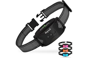 DogRook Rechargeable Dog Bark Collar - No Shock Training Smart Collar - Beep & Vibrating - Anti Bark Collar for Large Dog, Medium & Small Dog - No Shock Bark Collar - 12-110 lbs