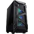 ASUS TUF Gaming GT301 Mid-Tower Compact Case for ATX Motherboards with honeycomb Front Panel, 120mm AURA Addressable RBG fans, headphone hanger, and 360mm radiator support, 2 x USB 3.2