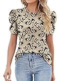 Ivicoer Tops for Women Petite Tops Short Sleeve