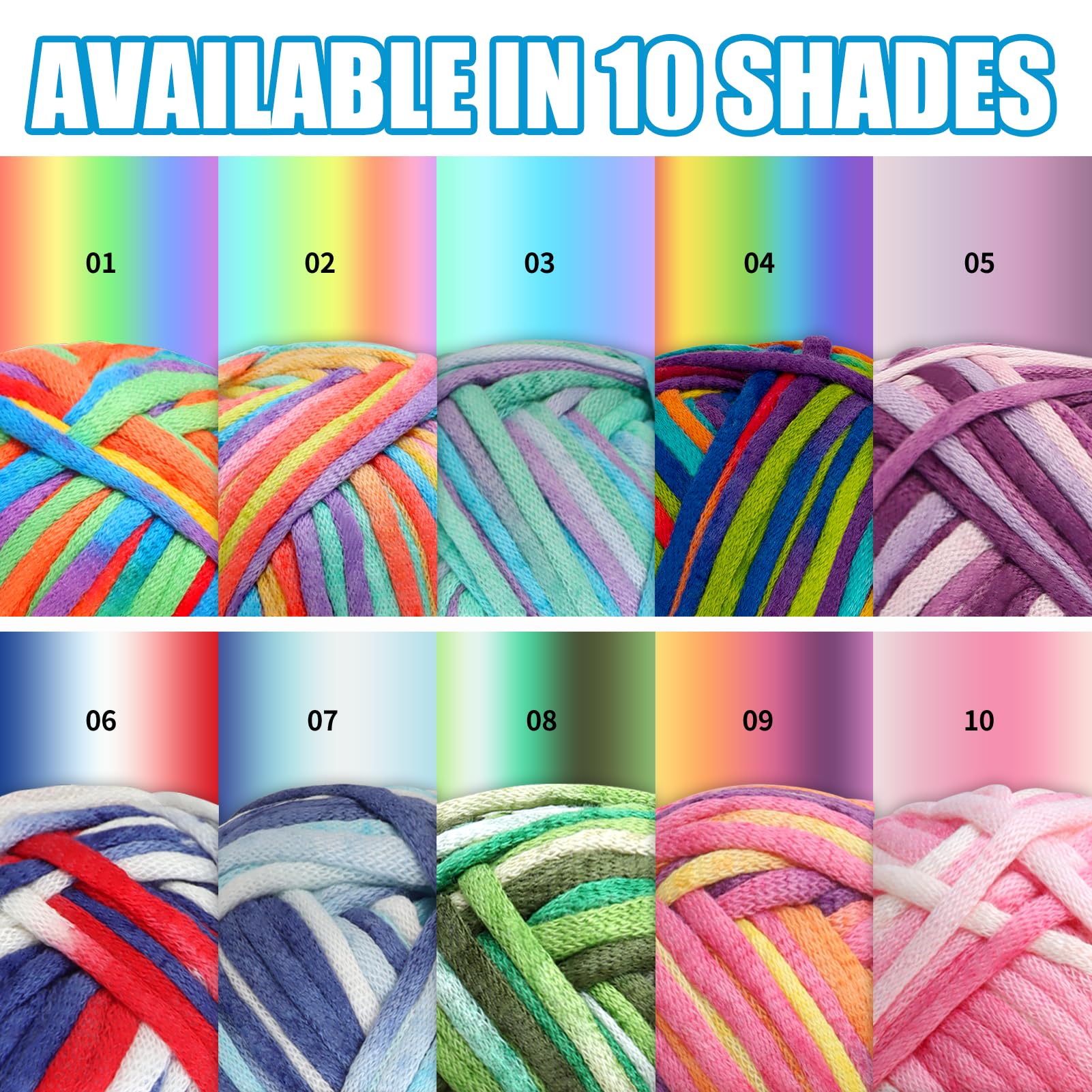 120g Rainbow Color Yarn for Crocheting and Knitting; Rainbow Yarn for Beginners with Easy-to-See Stitches;Worsted-Weight Medium #4;Yarn for Beginners Crochet Kit Making