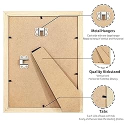LaVie Home 8x10 Picture Frame Beige Oak Wood Poster
