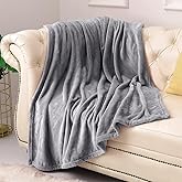 KMUSET Fleece Blanket Twin Size Grey Lightweight Throw Blanket Super Soft Cozy Microfiber Blanket Factory Shop