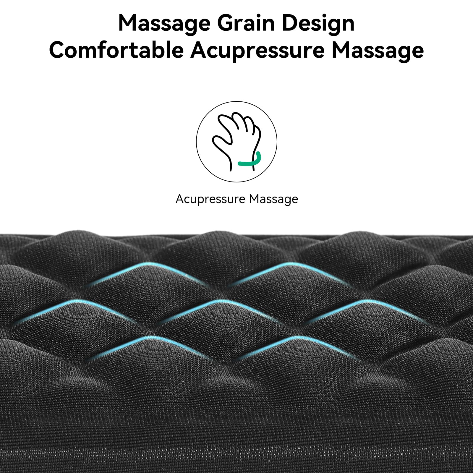 EooCoo Ergonomisches Mauspad und Handballenauflage Tastatur, Mousepad mit Massage-Noppen, Gaming Memory-Schaum Mausmatte mit Rutschfester PU-Basis, für Schmerzlinderung, für Alle Maus Laptop, PC 3